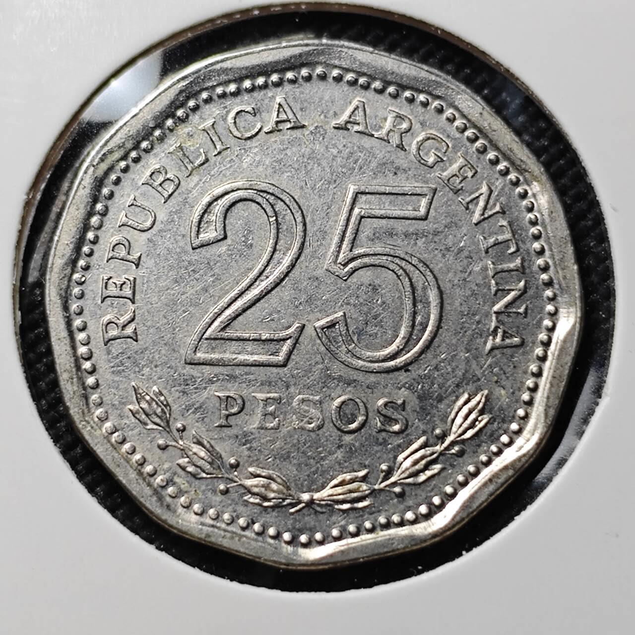 KK钱币收藏小铺  第386期  2月预留时间 周末发货  阿根廷25比索 不多见