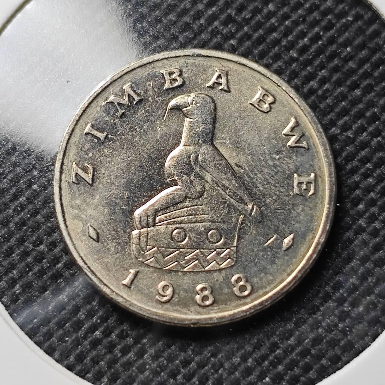 KK钱币收藏小铺  第387期  2月预留时间 周末发货 1988津巴布韦5分好品