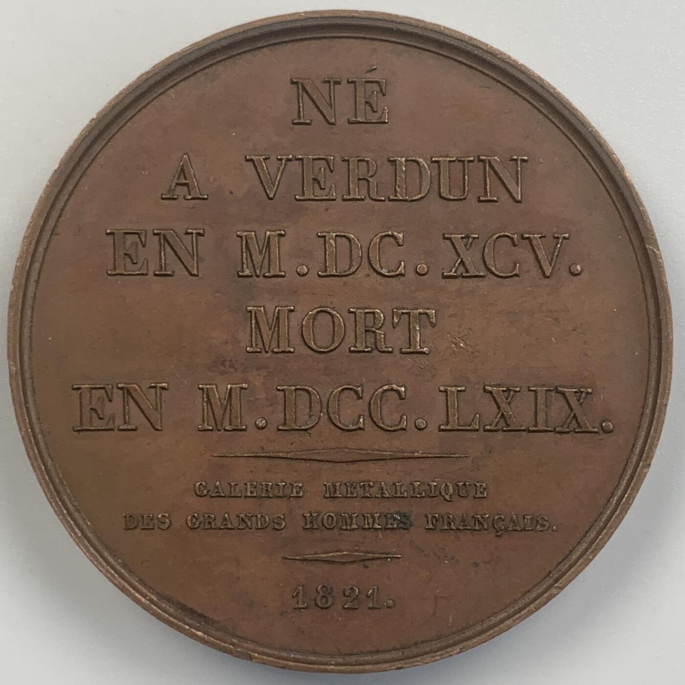 掌中浮雕-藏着的欧洲第048场 1821年法国历史人物铜章，41mm