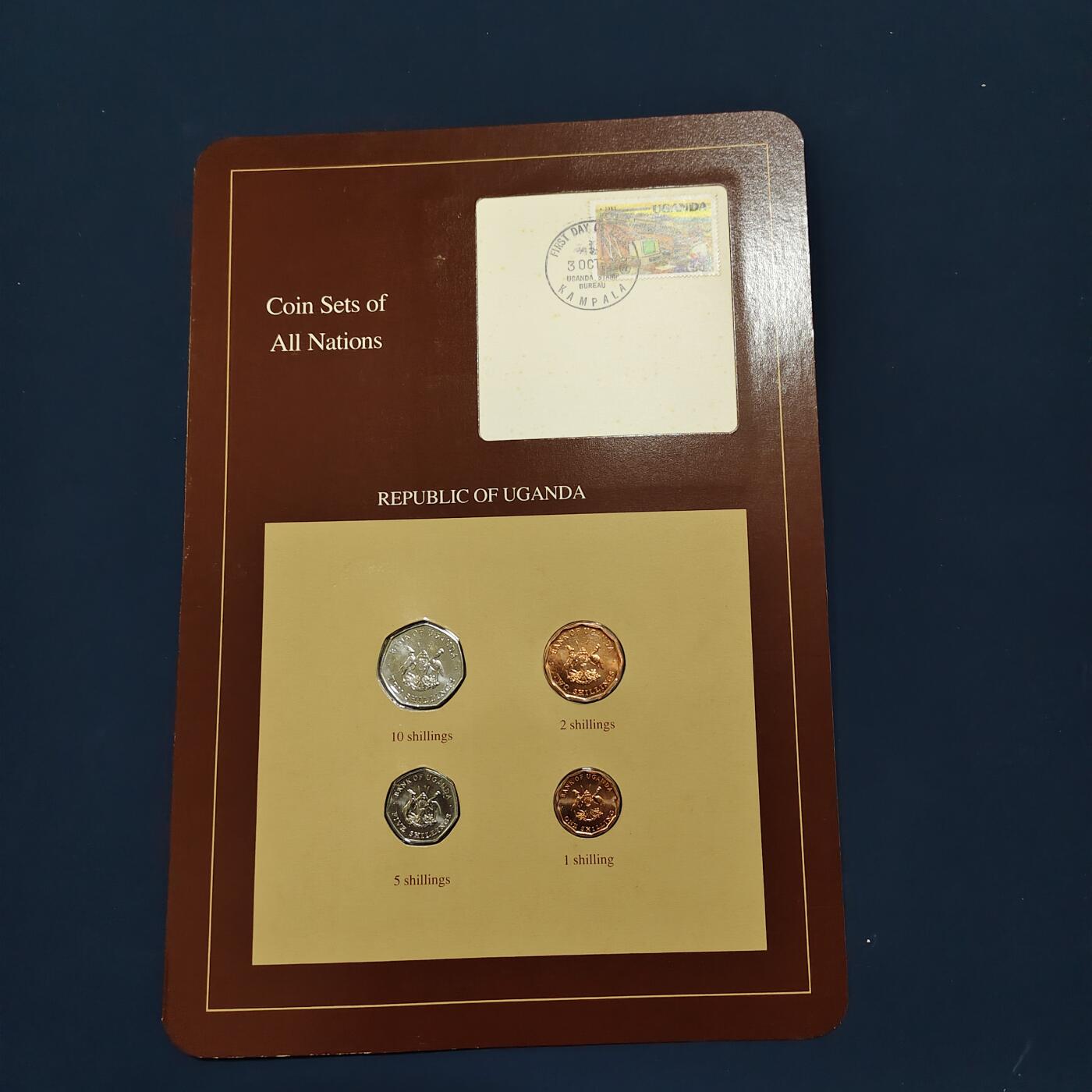 【全场包邮】纯粹捡漏拍492场【封装套币专场】-注意佣金 【富兰克林·世界各国硬币系列邮币卡】乌干达共和国