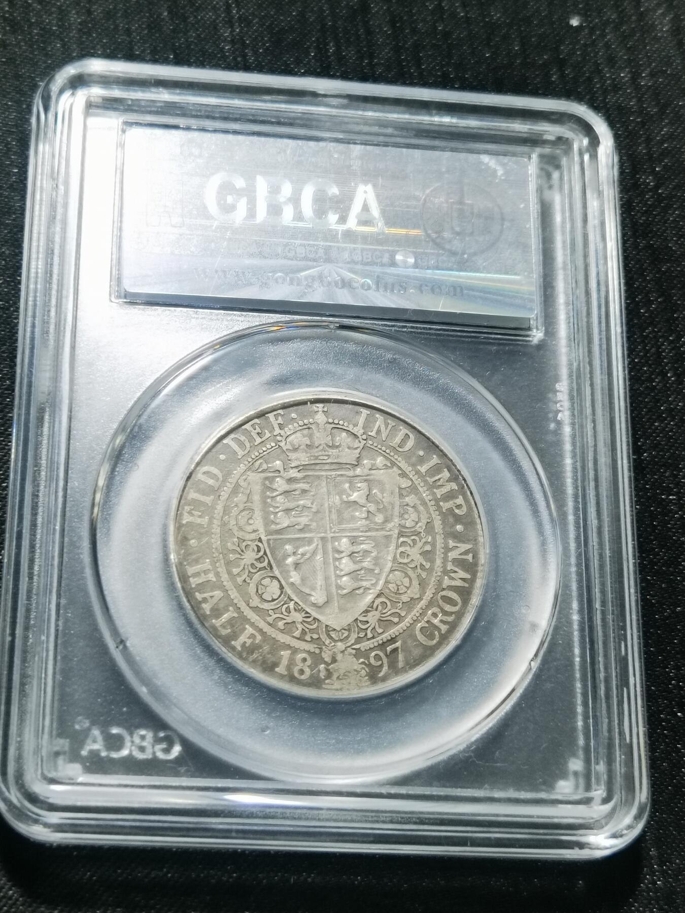 天下钱庄专场欢迎参拍 英国维多利亚披纱半克朗银币