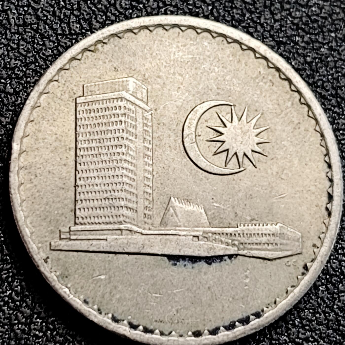 泉币菌-第164场-新年第七场 精品福利场 马来西亚1967年20仙 大厦版 铜镍币 23.6mm