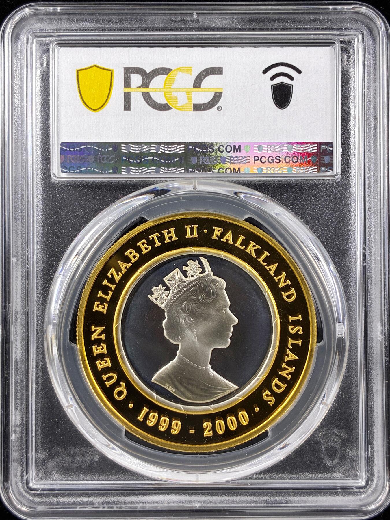 【雨安】【直播拍卖】【第0123期-评级币章】2026-01-10 周六 19:30 [评级现代] Falkland 福克兰群岛 2镑 1999年 野生动物 PCGS-PR68DCAM 精制币