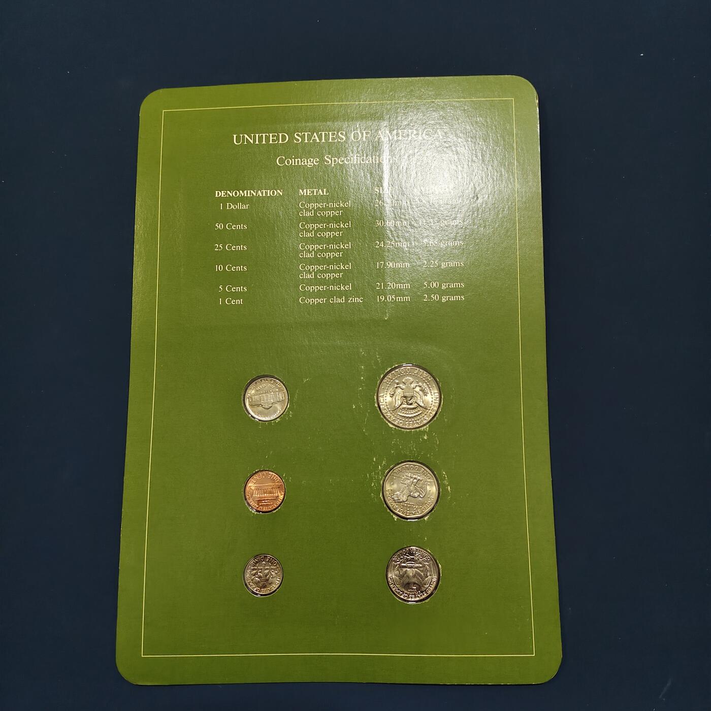 【全场包邮】纯粹捡漏拍492场【封装套币专场】-注意佣金 【富兰克林·世界各国硬币系列邮币卡】美利坚共和国