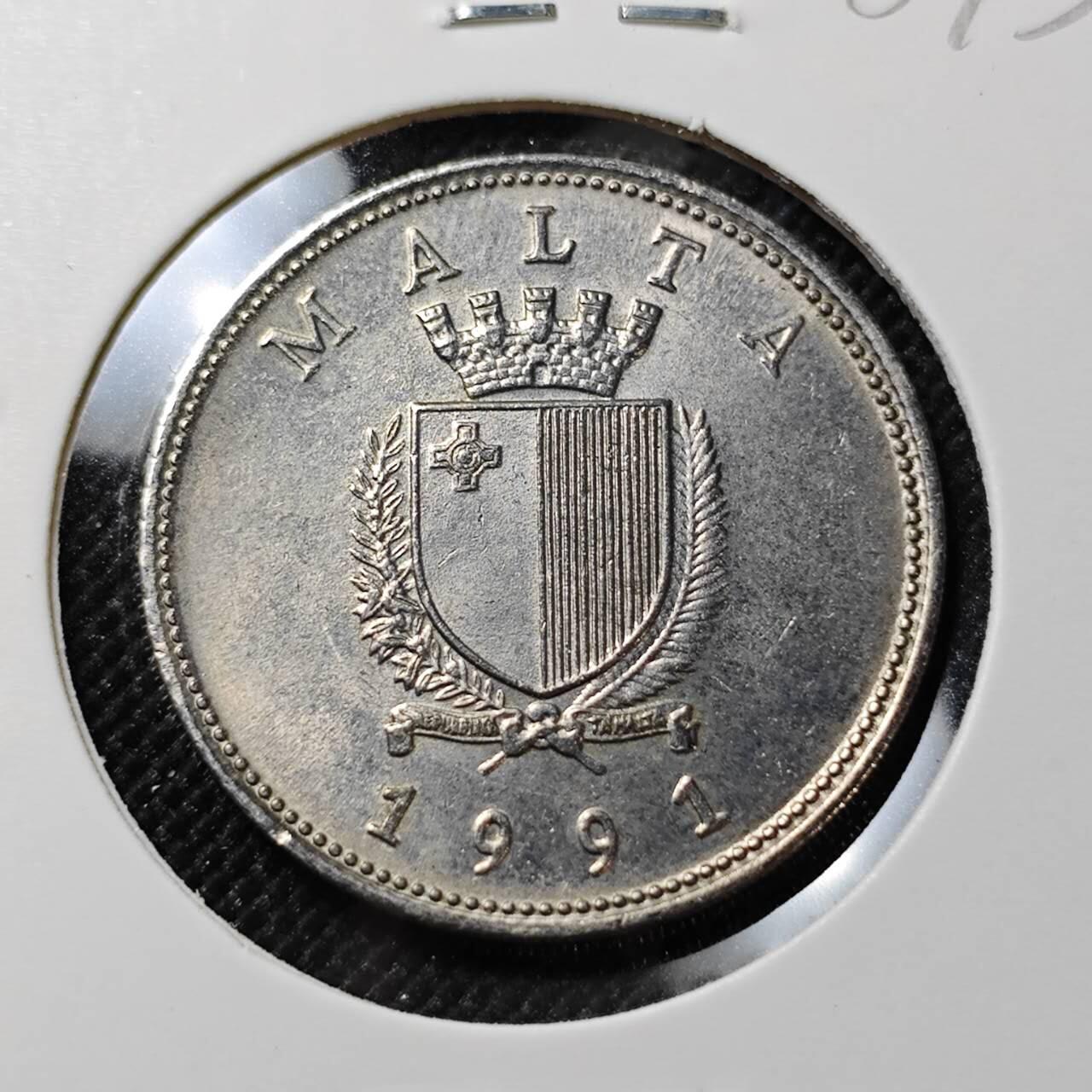 KK钱币收藏小铺  第387期  2月预留时间 周末发货  马耳他25分