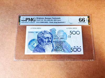 【Blue Auction】世界纸币精拍第772期——18级TOP拍卖/信誉/品质/专业/高效💫 - 比利时 1982-98年500法郎  PMG66EPQ