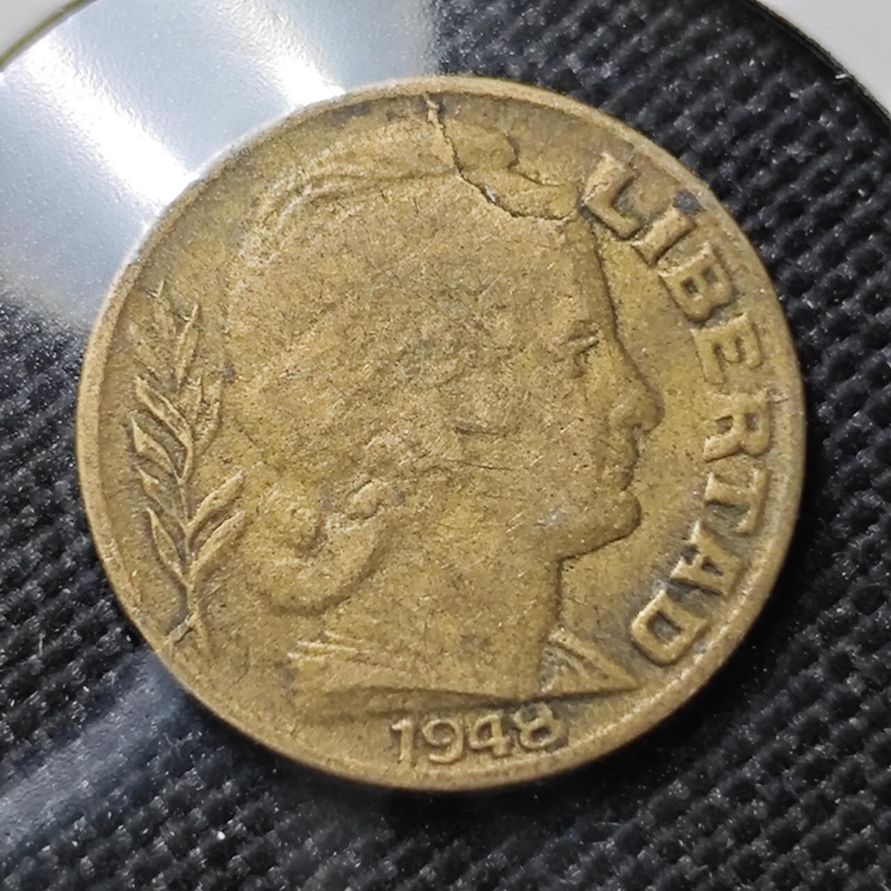 KK钱币收藏小铺  第387期  2月预留时间 周末发货  1948阿根廷5分铜币