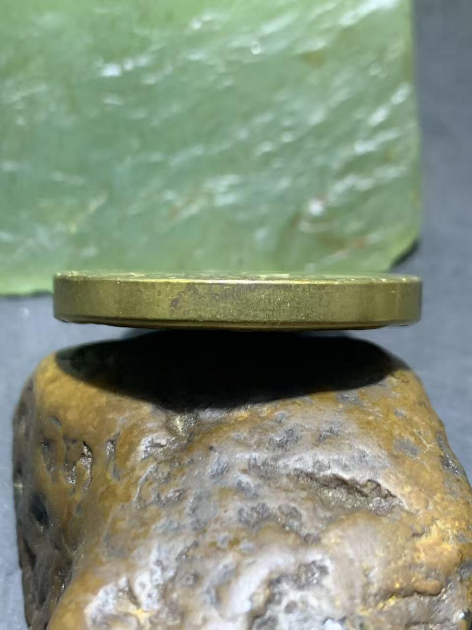 精美黄铜大智文殊菩萨护身牌一个，