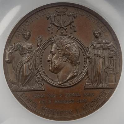 掌中浮雕-藏着的欧洲第048场 - NGC MS63 : 1847年法国皇家工艺美术学院，68mm