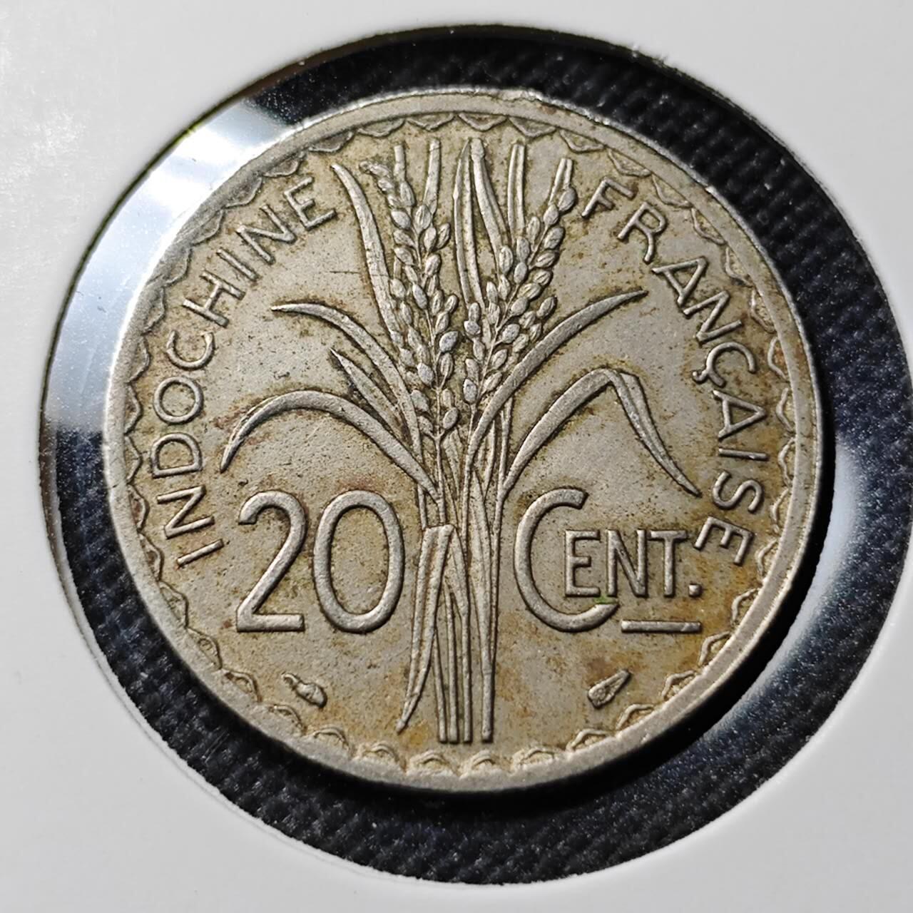 KK钱币收藏小铺  第387期  2月预留时间 周末发货  1939法属印支20分