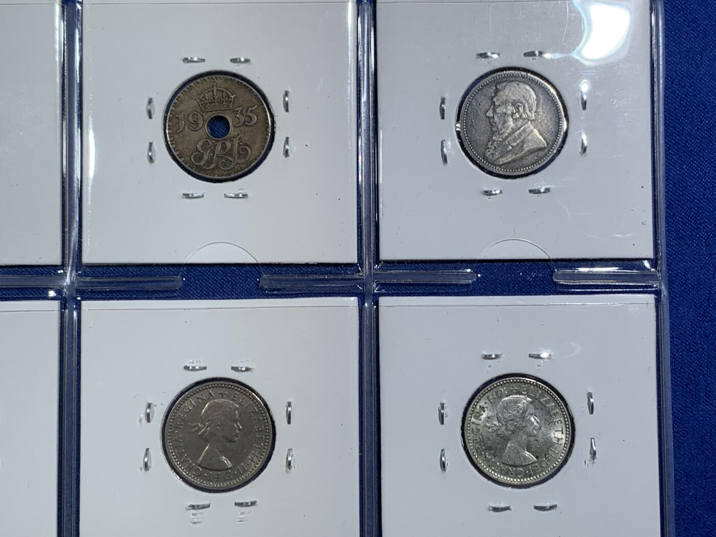 《竞宝斋》第455场 周日，周一 2场连拍 （全场包邮，欢迎送拍） 十一枚一组 英属各地 6便士 银币/铜镍币