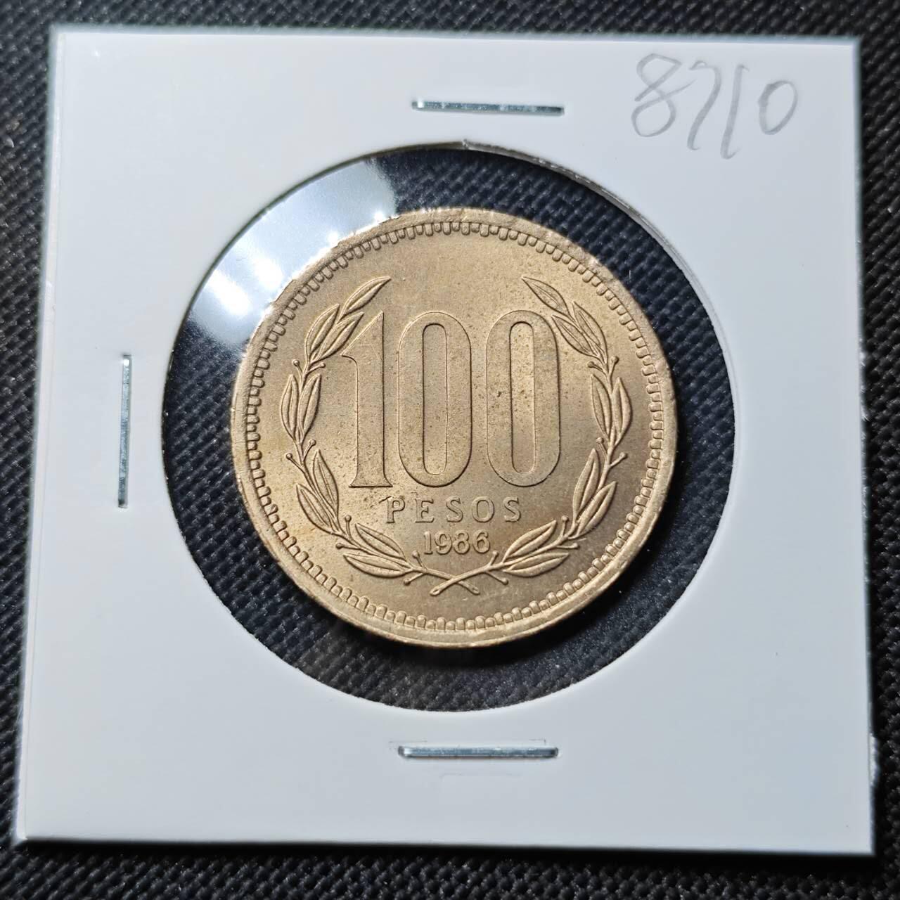 KK钱币收藏小铺  第387期  2月预留时间 周末发货 1986智利100比索 