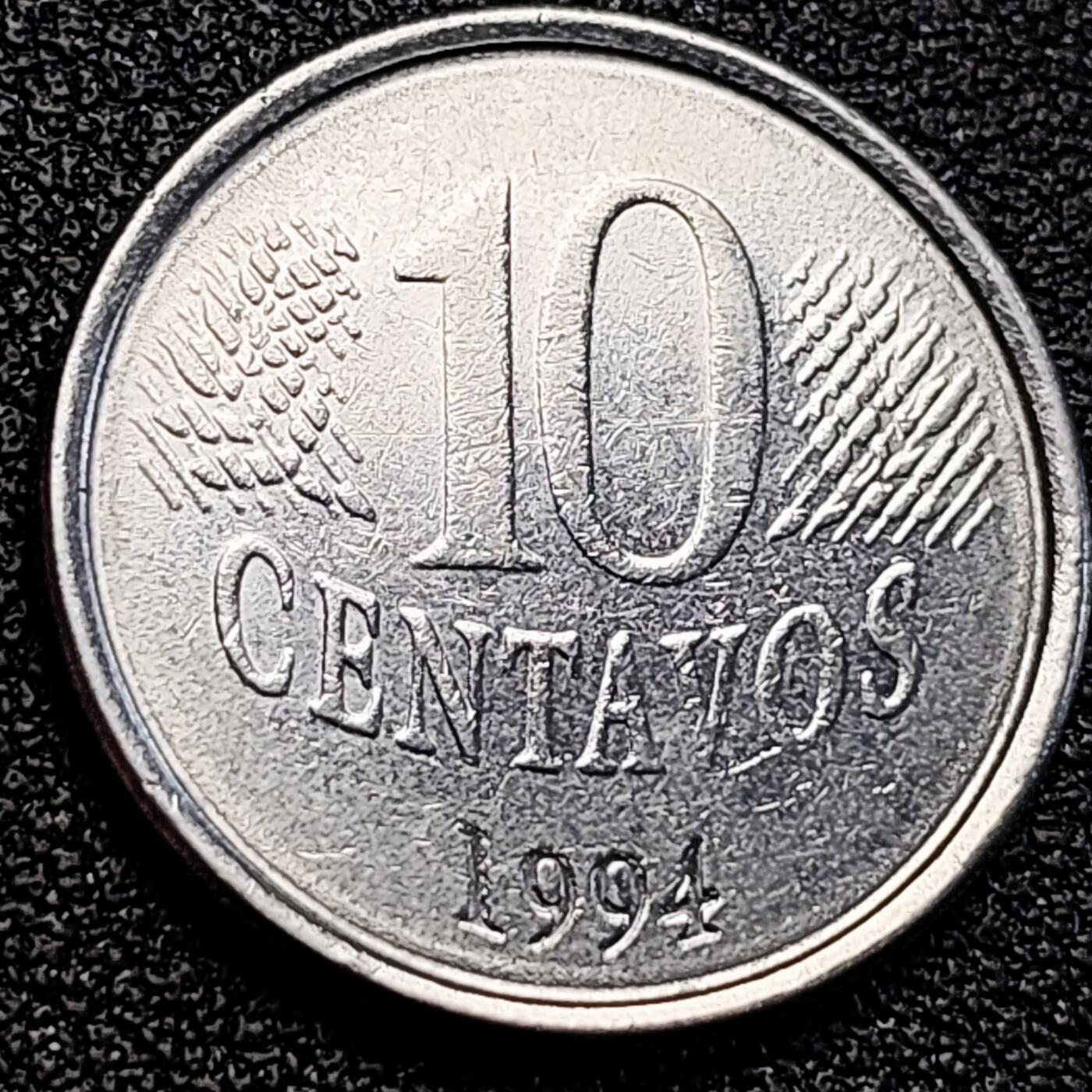 泉币菌-第164场-新年第七场 精品福利场 巴西1994年 10克鲁塞罗硬币 巴西女神