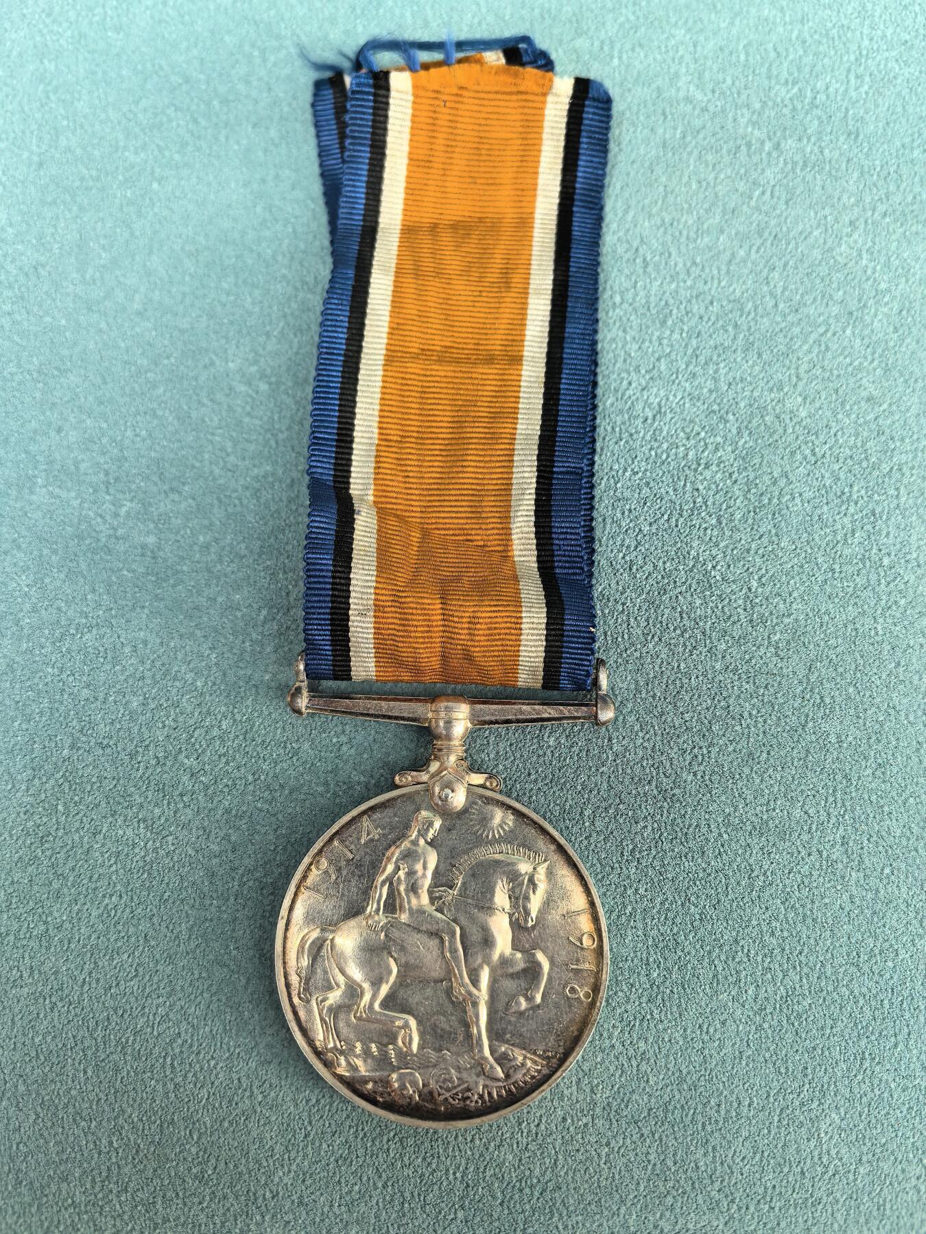 盛世勋华——号角文化勋章邮票专场拍卖第297期 英国一战战争奖章 银制 重1盎司925银 原绶带带边铭