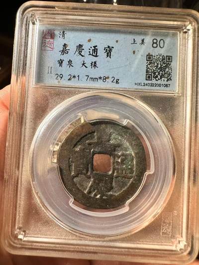 鸿运银币铜币艺术品专场12 - 嘉庆通宝宝泉大样29+