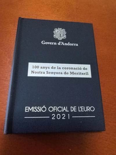 长老汇马年精选第四场拍卖 - 2021安道尔梅里克塞尔圣母加冕2欧元精制币，盒证全，3750枚，极为稀少