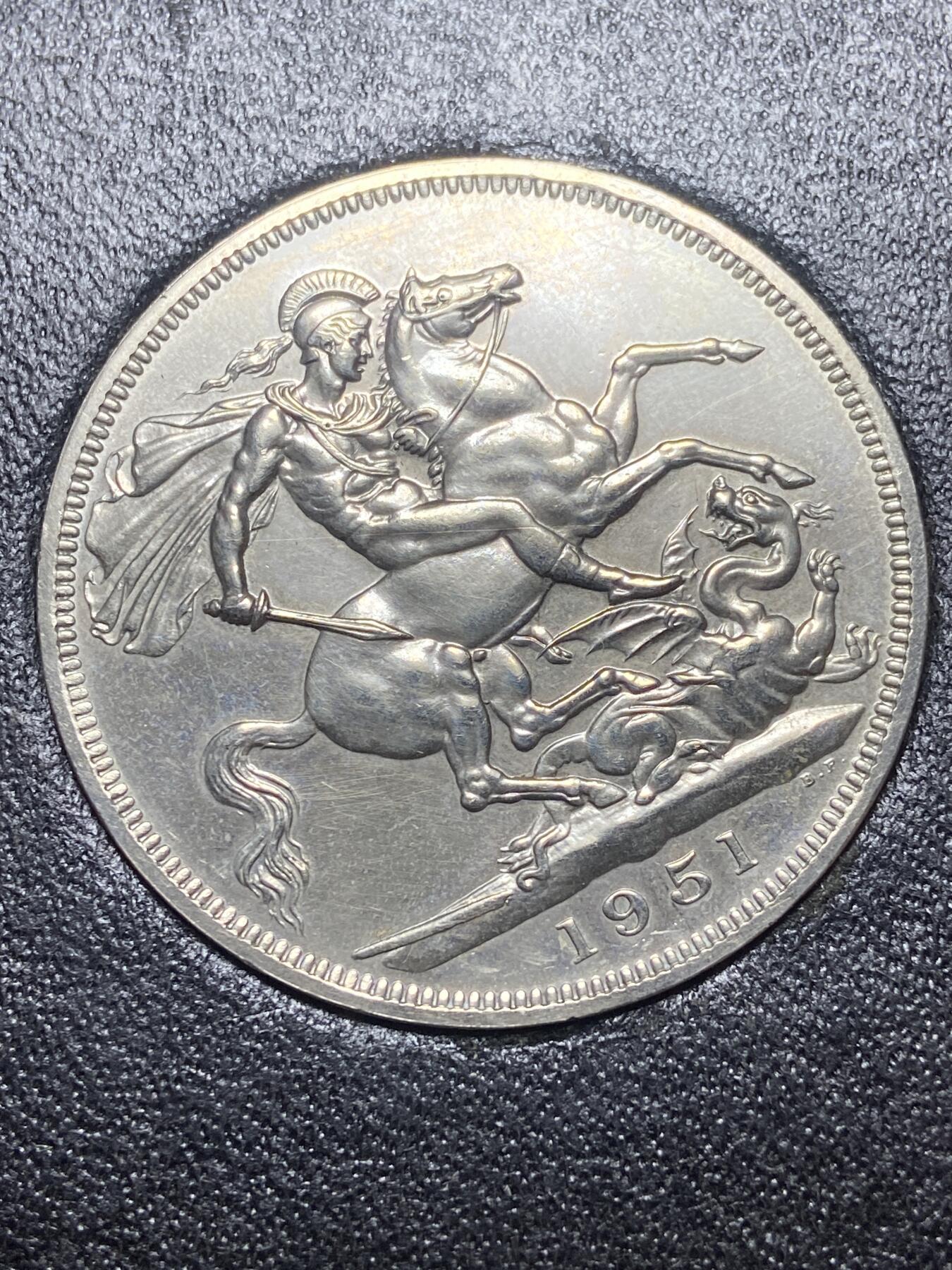 2026年第四场(总第一百七十三场）外国好品散币场(免佣金) 好品–英国🇬🇧1951年5先令(乔治六世时期，绿盒无证)