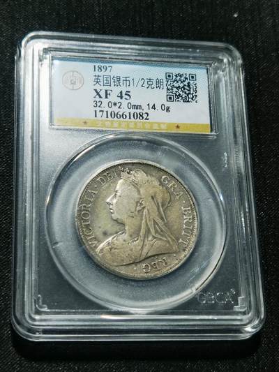 天下钱庄专场欢迎参拍 - 英国维多利亚披纱半克朗银币