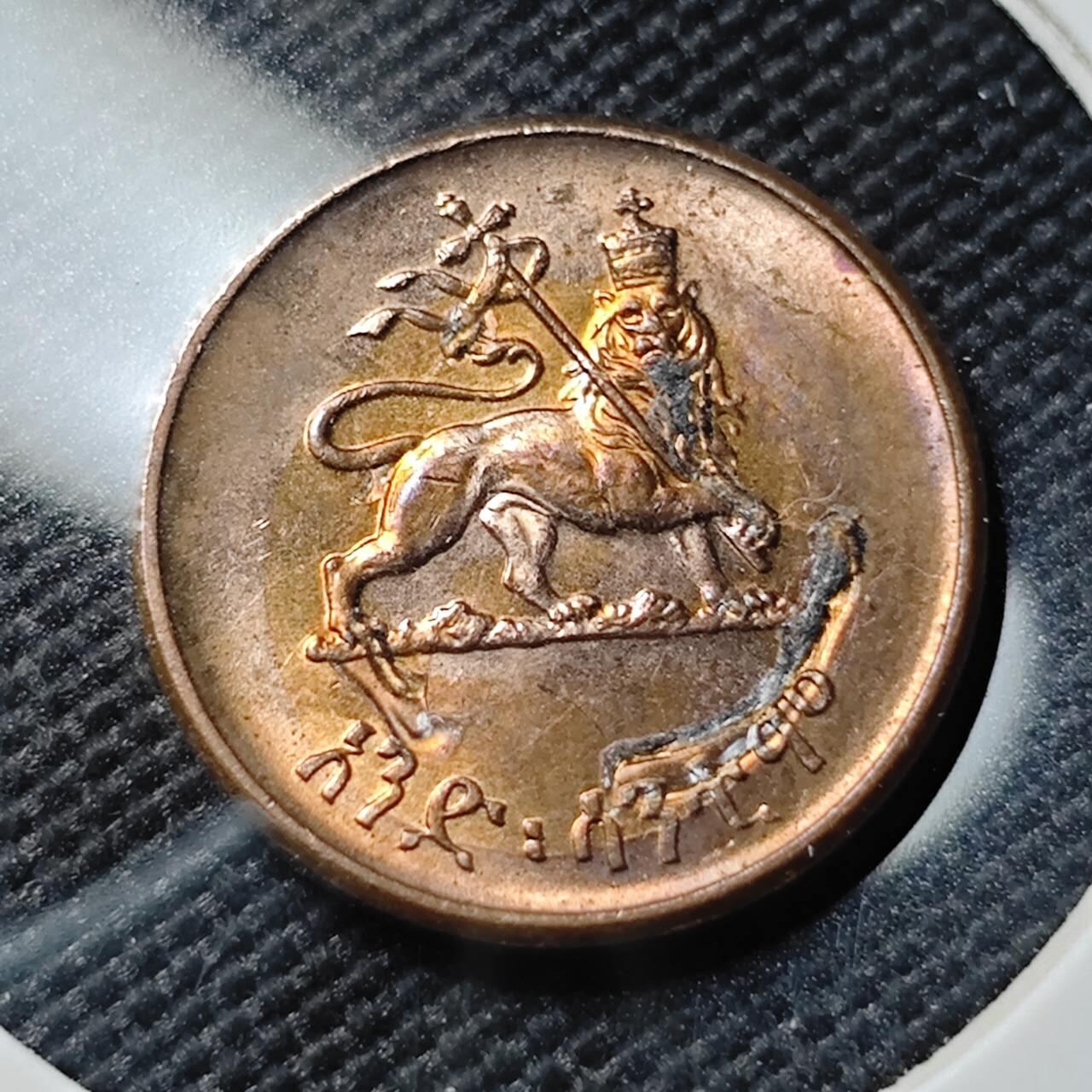 KK钱币收藏小铺  第386期  2月预留时间 周末发货  埃塞俄比亚1分铜币