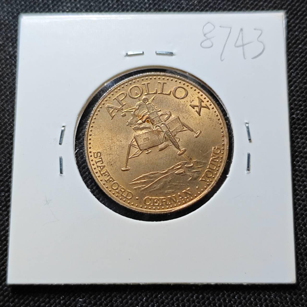 KK钱币收藏小铺  第387期  2月预留时间 周末发货  美国航天纪念铜章