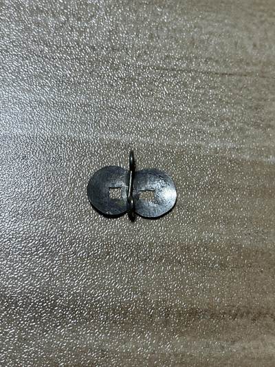 杂七杂八老徽章快拍专场 清代双钱图案老徽章银饰