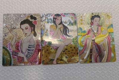 满200包邮！龙虎卡牌-七一场（满200元包邮，无佣金，每周六结拍，欢迎送拍） - 粗闪3张 百里十周年 非严-白骨夫人&少司命&山鬼