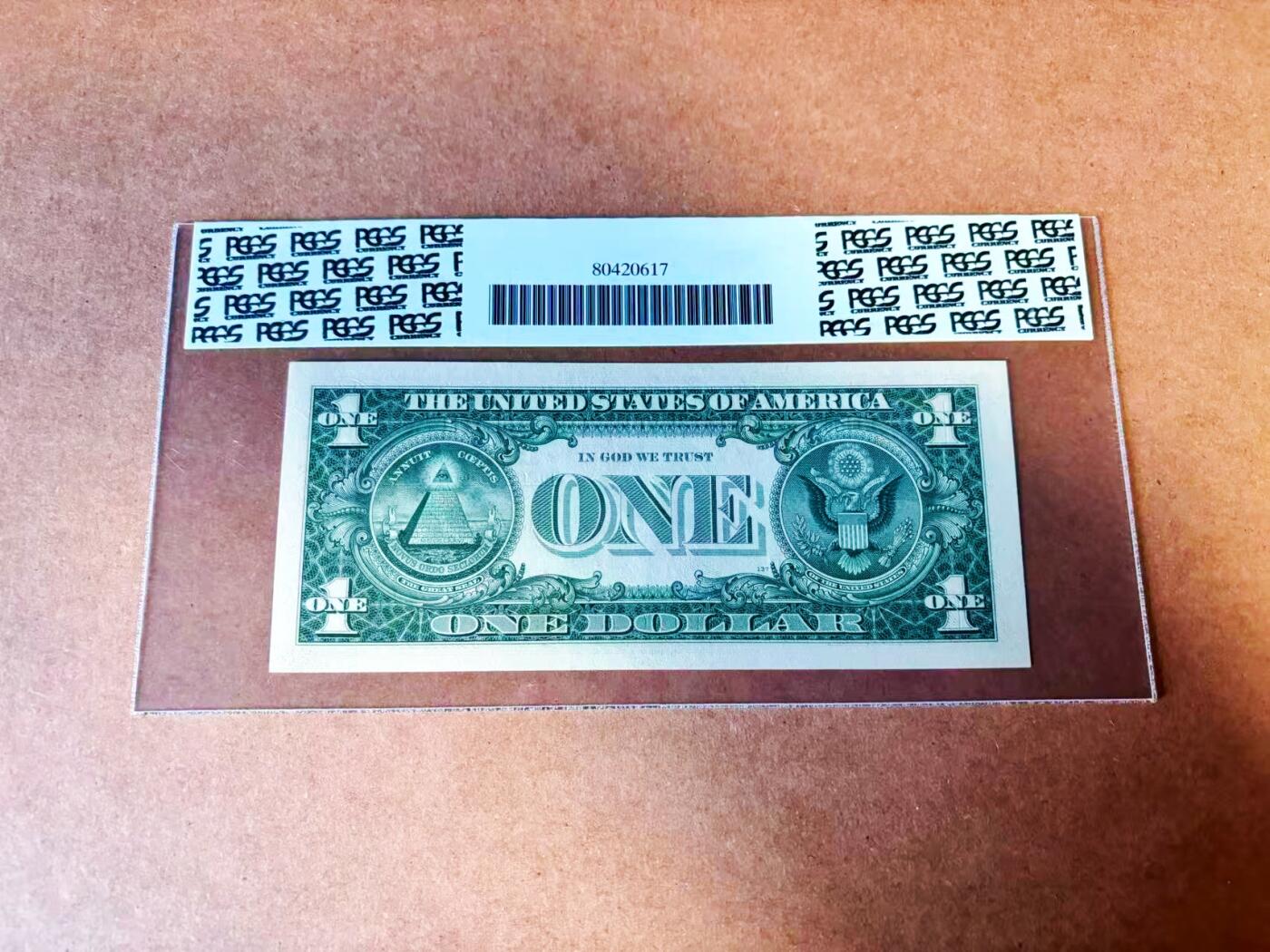 【Blue Auction】世界纸币精拍第772期——18级TOP拍卖/信誉/品质/专业/高效💫 【补号】美国 1957年 1美金 PCGS67EPQ