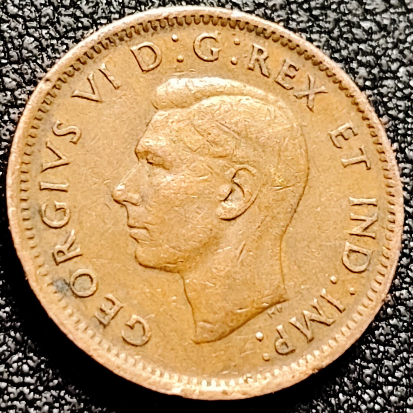 泉币菌-第165场-新年第八场 精品福利场 1946年 英联邦 加拿大1分铜币 乔治六世 19mm