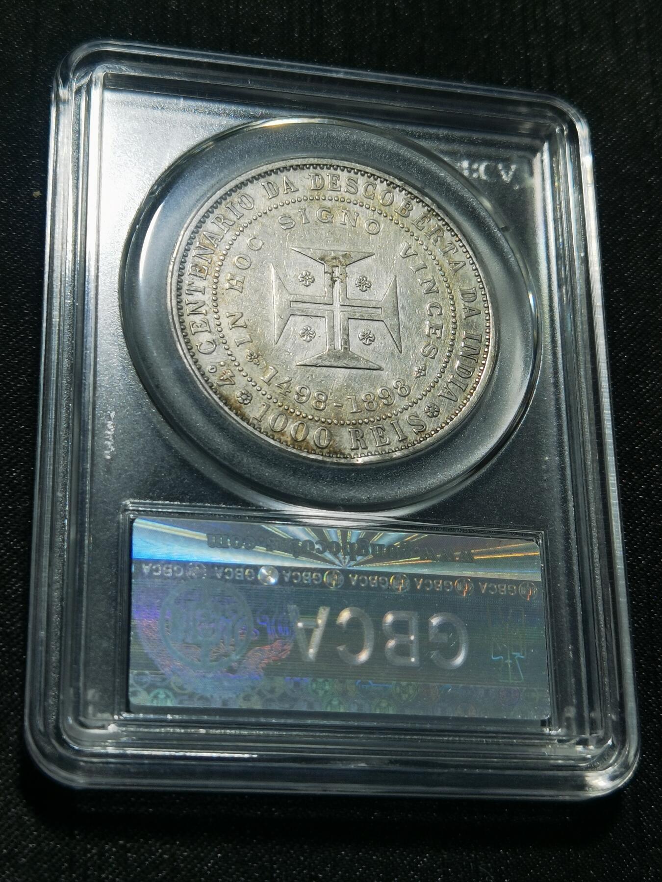 天下钱庄专场欢迎参拍 葡萄牙发现印度400周年1000瑞斯银币