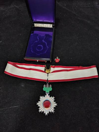 0元起拍勋章 第323期 咸鱼国勋章拍卖专场 1月7日（周三）下午6：00开始 美品 纯银珐琅 日三等旭日章银制带盒略