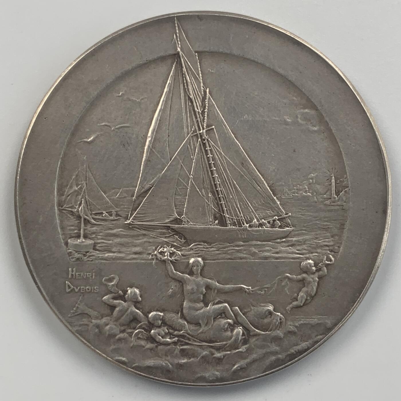 掌中浮雕-藏着的欧洲第048场 法国帆船银章，50mm，61g，Henri dubois雕刻