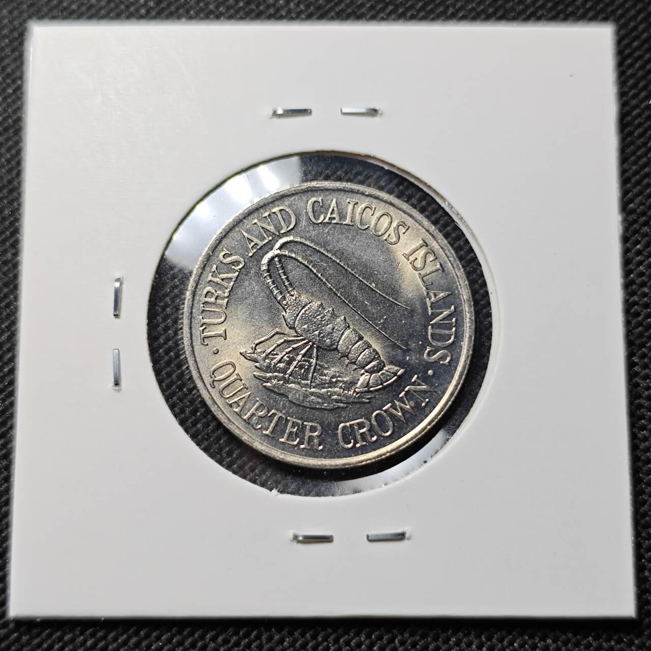 KK钱币收藏小铺  第387期  2月预留时间 周末发货  英属特克斯和凯特斯1/4克朗