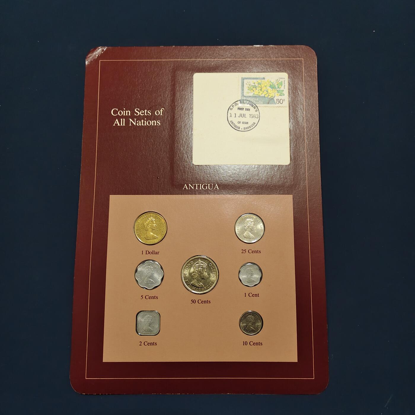 【全场包邮】纯粹捡漏拍492场【封装套币专场】-注意佣金 【富兰克林·世界各国硬币系列邮币卡】安提瓜（加勒比岛国）