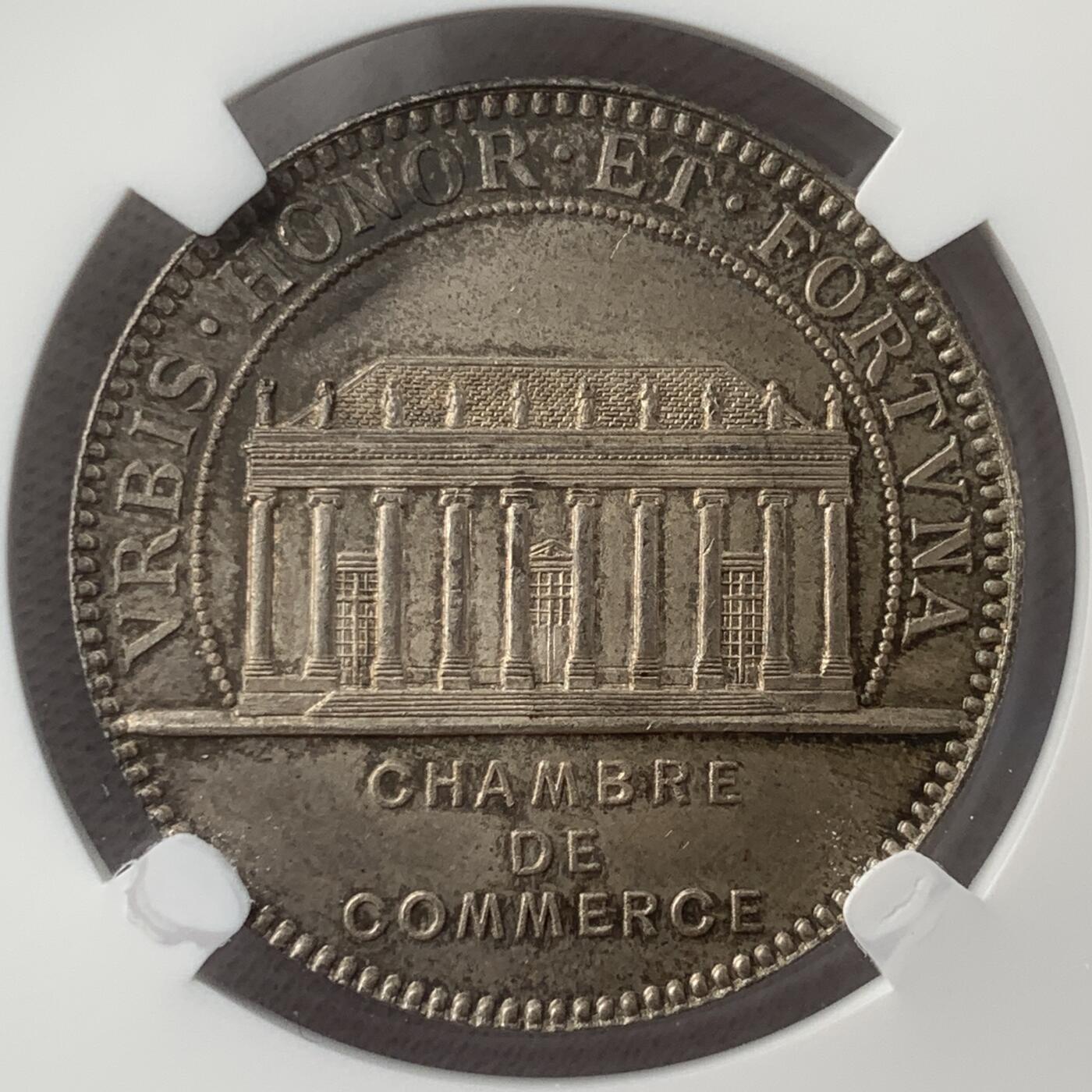 掌中浮雕-藏着的欧洲第048场 NGC MS64 ：法国南特市商会银章，32mm