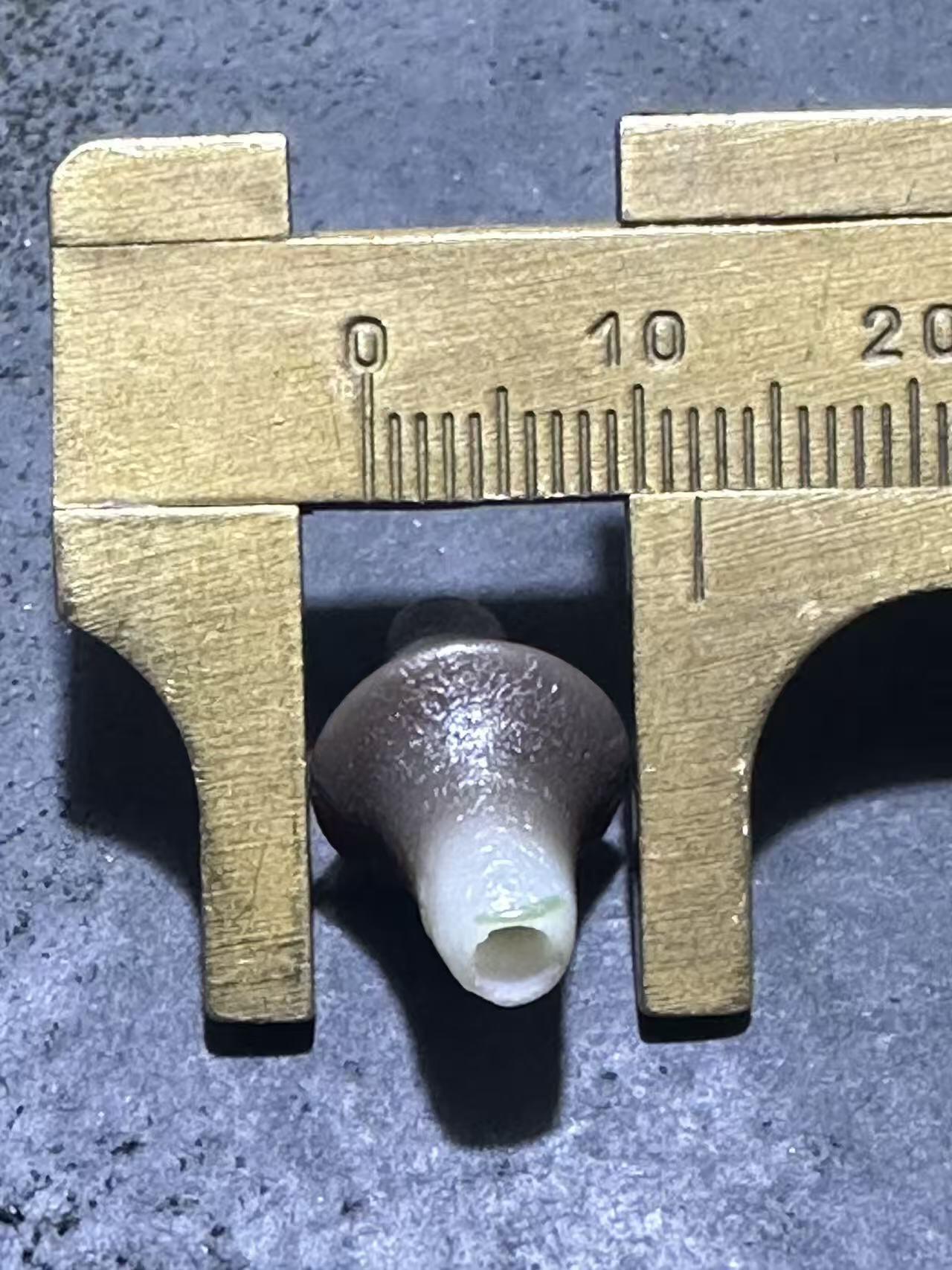 精美高玉化风化纹缠丝玛瑙碟珠一颗，