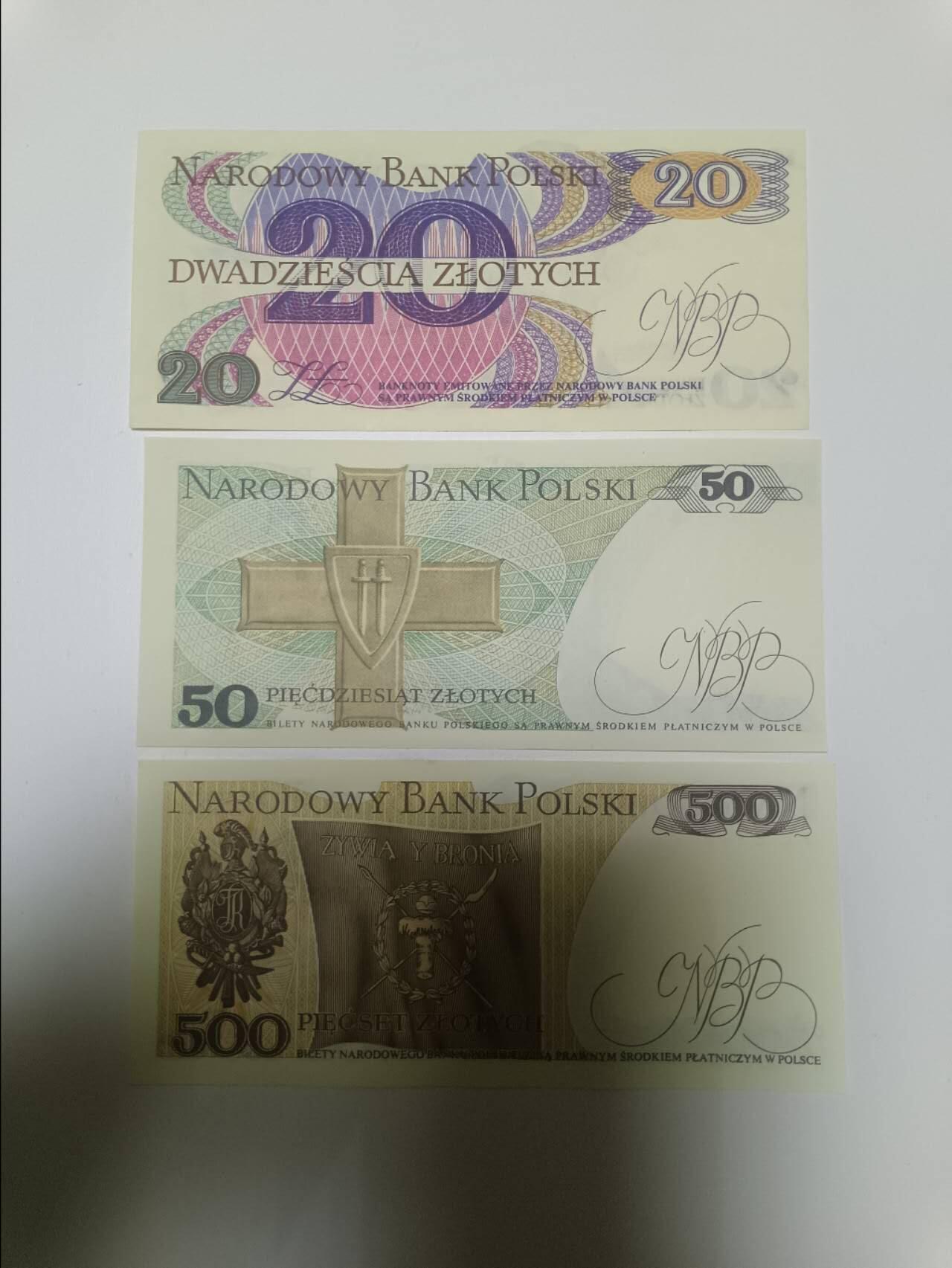 【20260108】非全新纸币和硬币第322场 波兰3张纸币