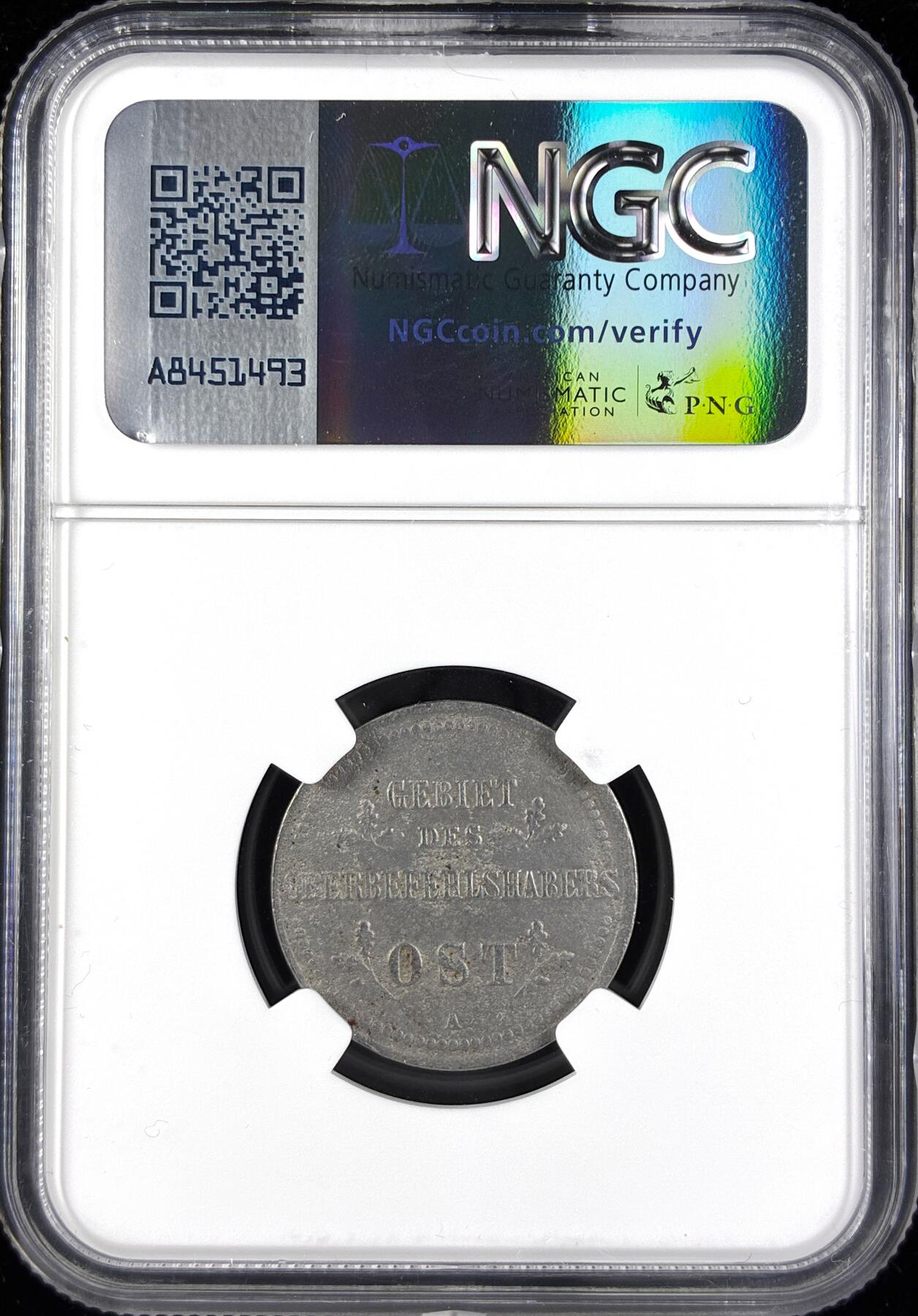 【雨安】【直播拍卖】【第0123期-评级币章】2026-01-10 周六 19:30 [评级德国] Germany 德国 军用货币 2戈比 1916年 一战东部军区 铁十字  NGC-AU