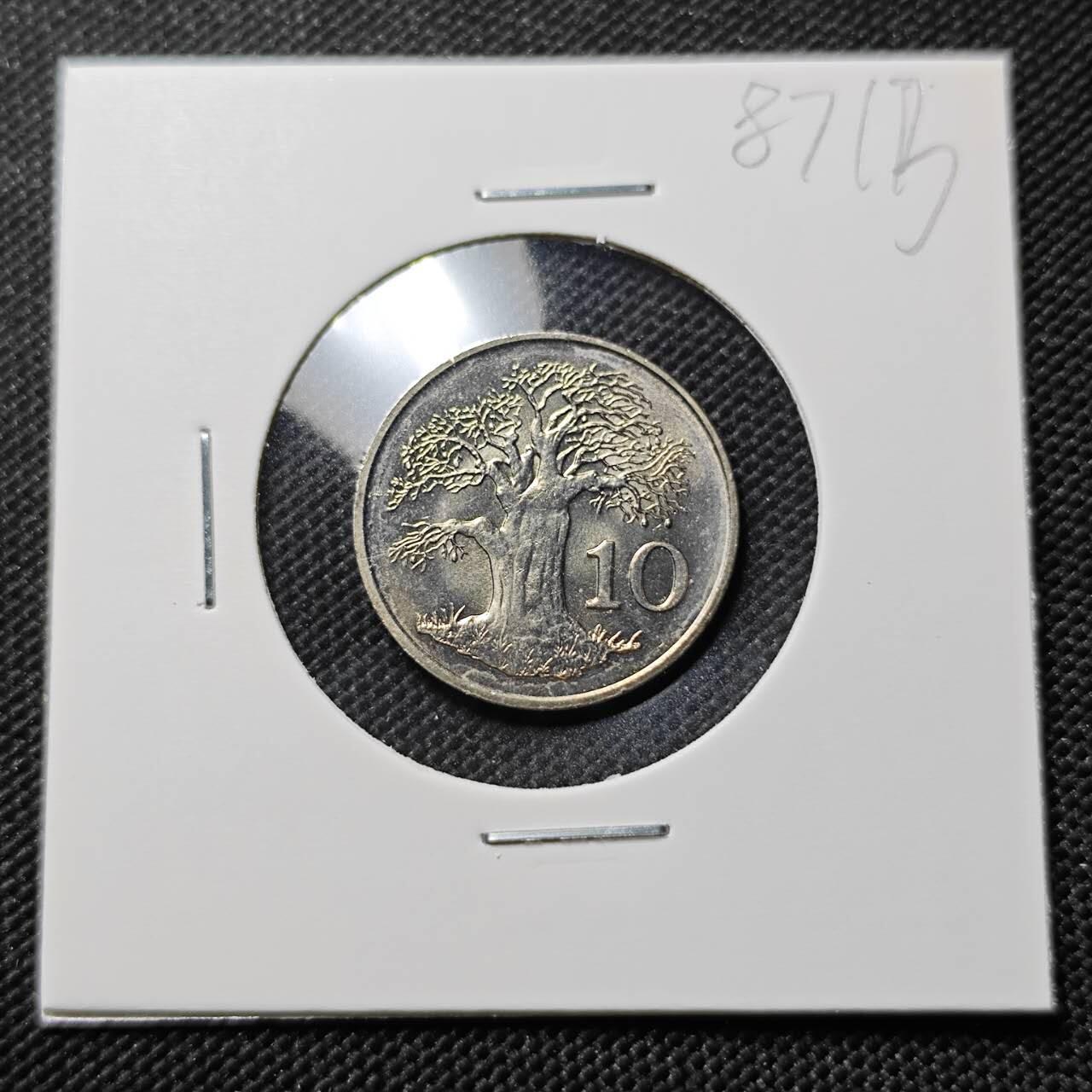 KK钱币收藏小铺  第387期  2月预留时间 周末发货 1980津巴布韦10分 好品