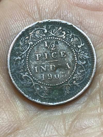 2026年第四场(总第一百七十三场）外国好品散币场(免佣金) - 币不平–英属印度1903年1/2派斯(爱德华七世时期)