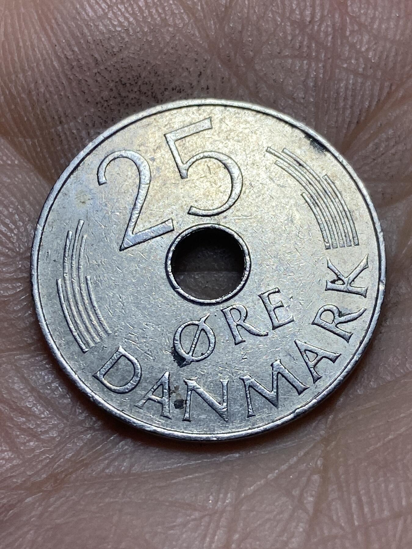 2026年第四场(总第一百七十三场）外国好品散币场(免佣金) 丹麦🇩🇰1977年25欧尔(玛格丽特二世第一版，S; B版)