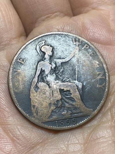 2026年第四场(总第一百七十三场）外国好品散币场(免佣金) - 英国🇬🇧1899年1便士(维多利亚女王老年披纱)