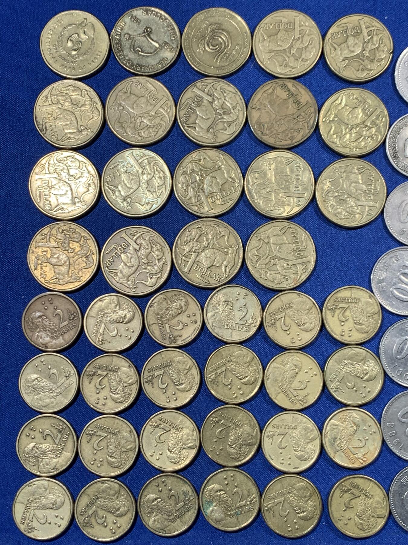 《竞宝斋》第455场 周日，周一 2场连拍 （全场包邮，欢迎送拍） 澳元与韩元一组 细节见图