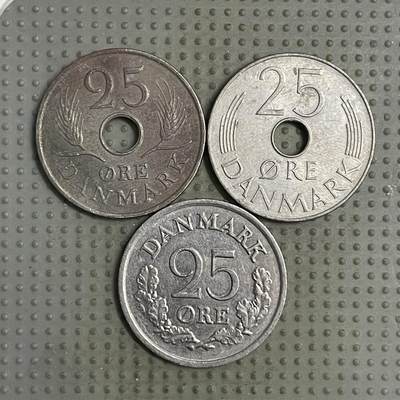 2026年第2场各国散币拍卖（总第152场） - 丹麦25欧尔3枚