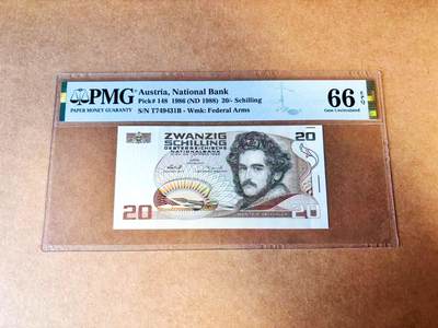 【Blue Auction】世界纸币精拍第772期——18级TOP拍卖/信誉/品质/专业/高效💫 - 奥地利 1986年20先令 PMG66EPQ