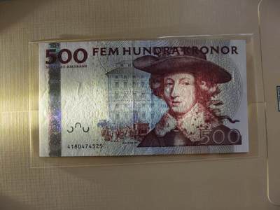 【礼羽收藏】🌏世界钱币拍卖第118期 - 瑞典老版500克朗，品相au有轻微中折