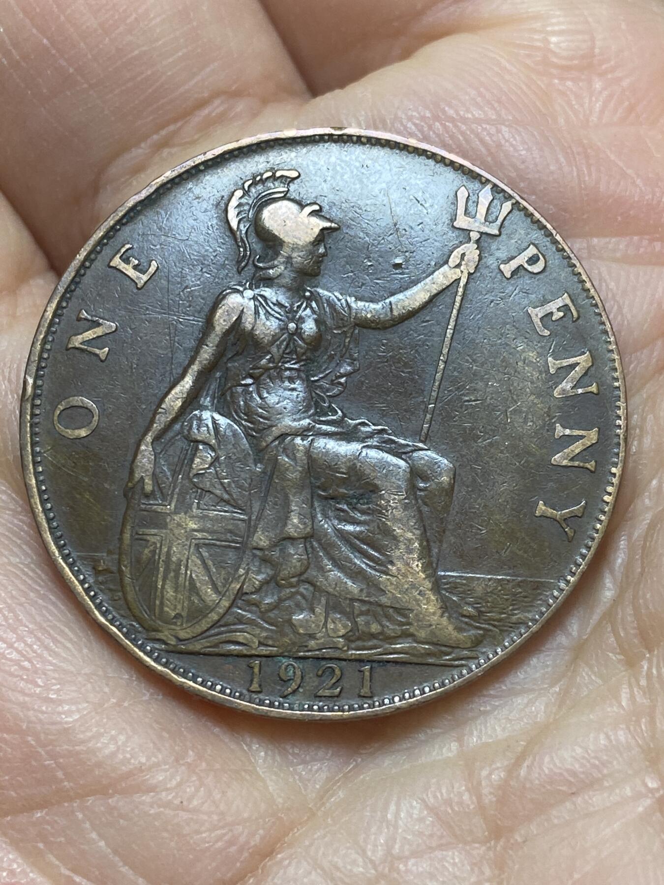 2026年第四场(总第一百七十三场）外国好品散币场(免佣金) 英国🇬🇧1921年1便士(乔治五世第一版)