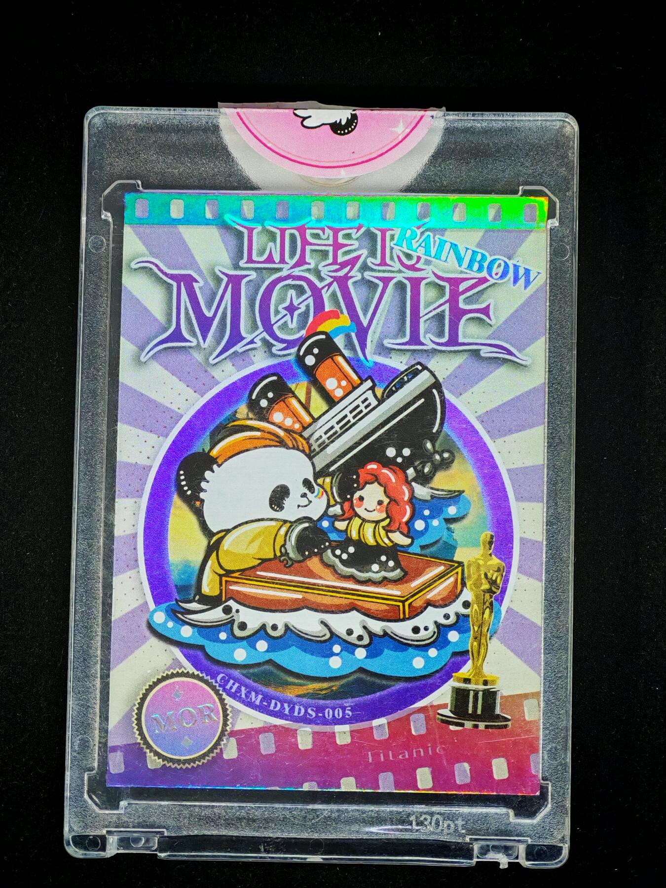 琦卡当当铺～第28期★★各种小漏~支持寄存★★~【9点40结束】扫码加群抽[包邮券]~ 【亲签】-RAINBOW PANDA-百变大师系列-小金人泰坦尼克号-官方卡砖-1个（66/66）尾编