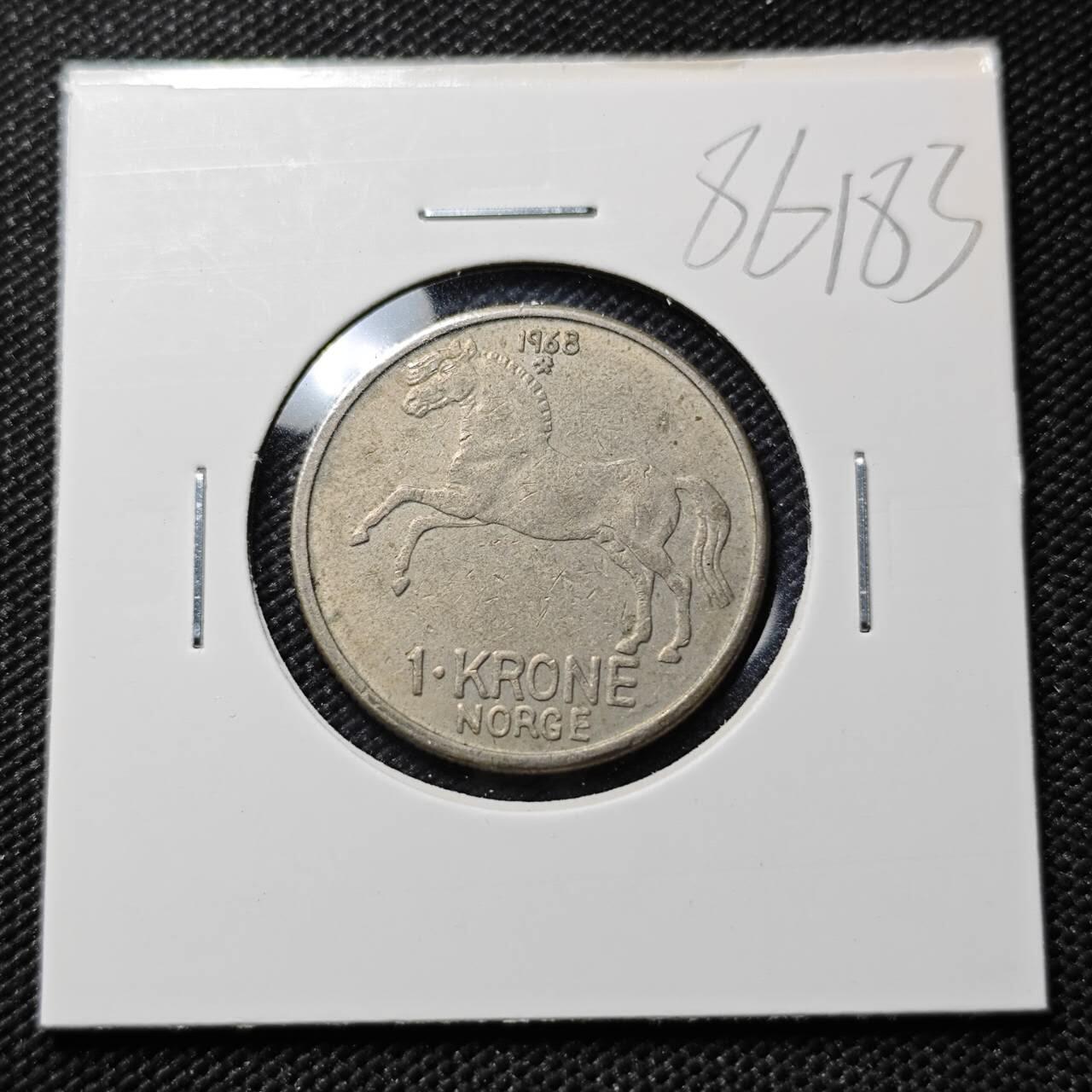 KK钱币收藏小铺  第386期  2月预留时间 周末发货  挪威1克朗 动物版