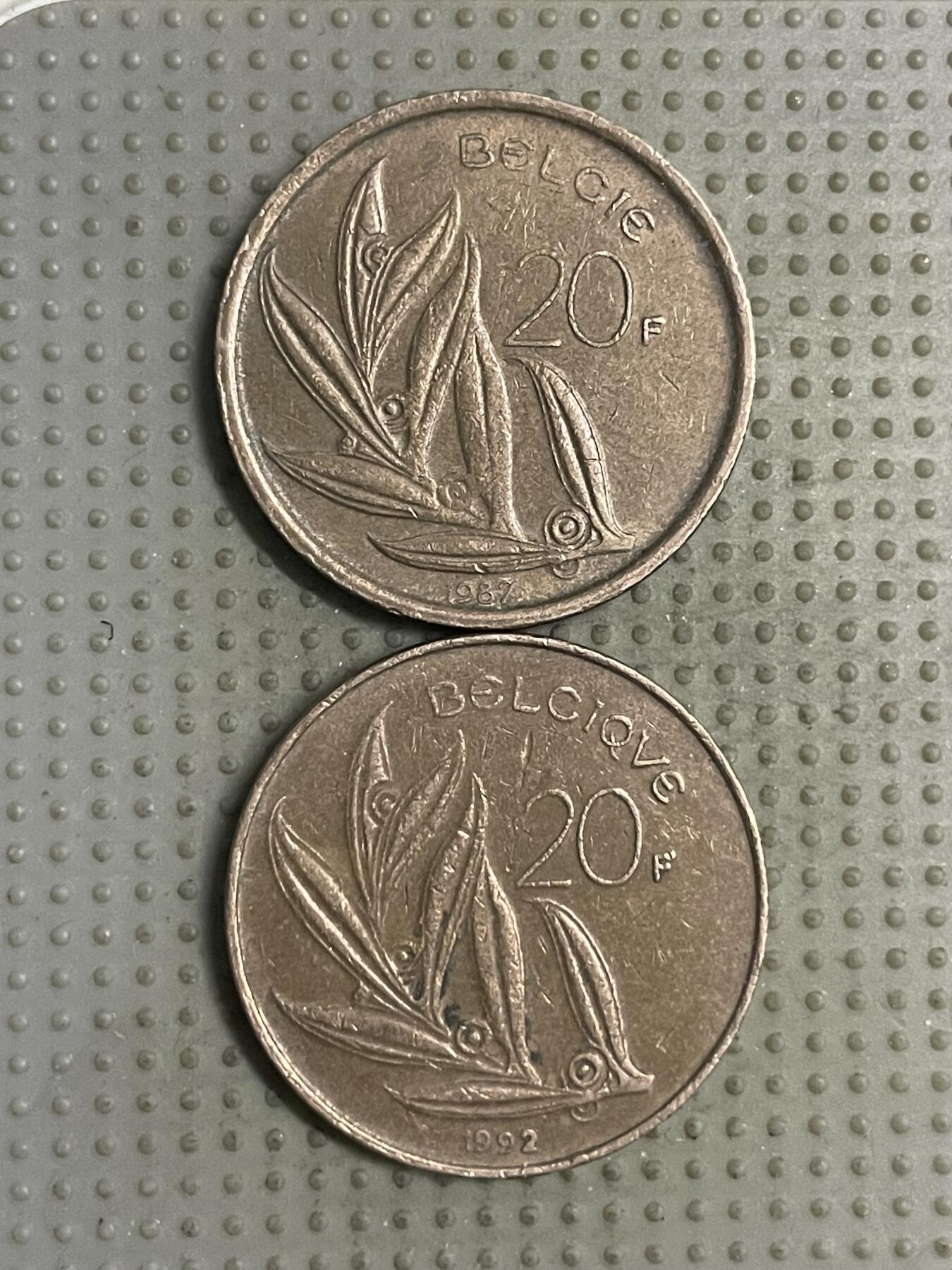 2026年第2场各国散币拍卖（总第152场） 比利时20法郎2枚