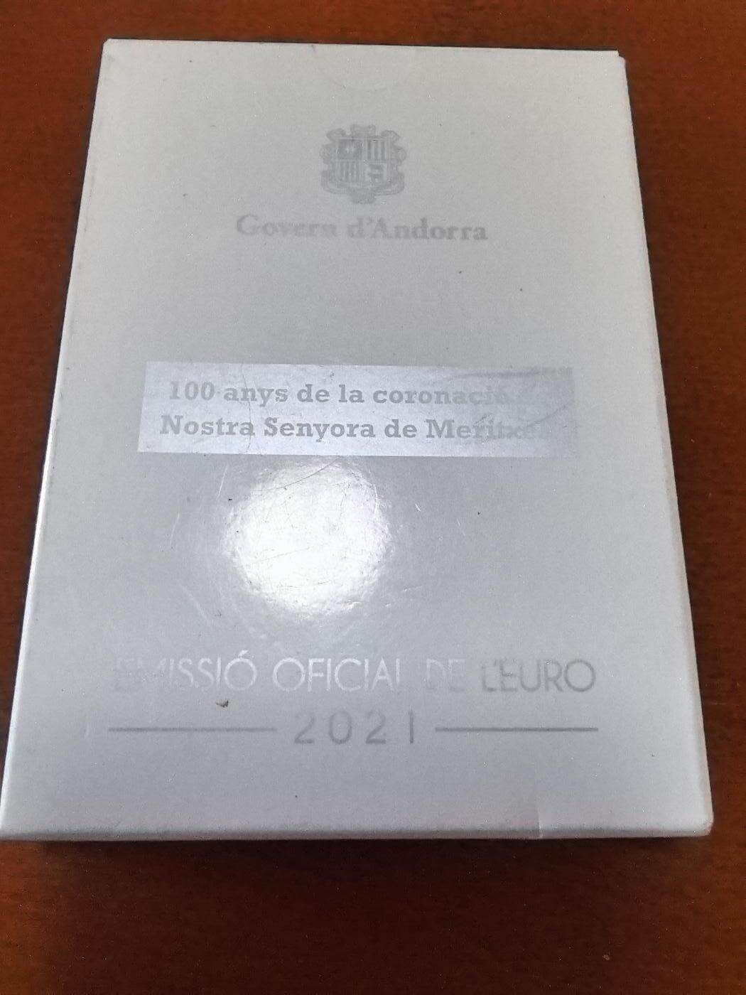 长老汇蛇年精选第九十二场拍卖 2021安道尔梅里克塞尔圣母加冕2欧元精制币，盒证全，3750枚，极为稀少